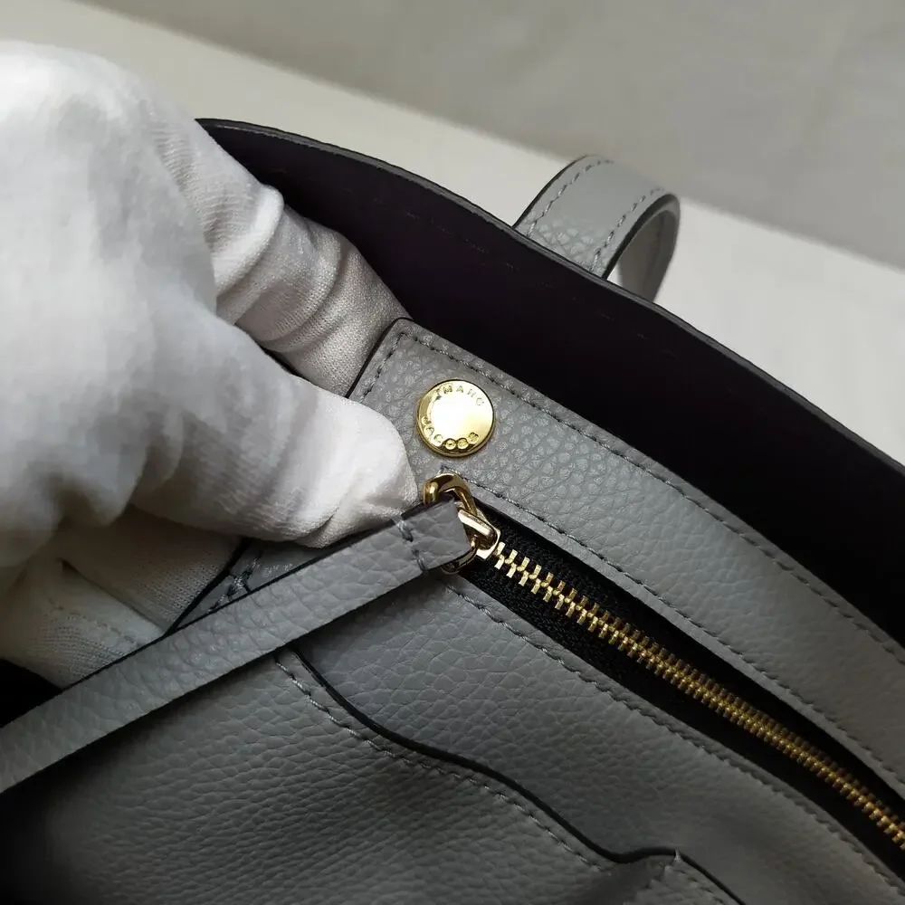 Marc Jacobs Women`s The Editor Griffin Rock Grey Zipper Satchel Shoulder Bag